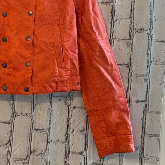 BB Dakota Teagan Orange Motor Jacket NWT - Picture 7 of 11